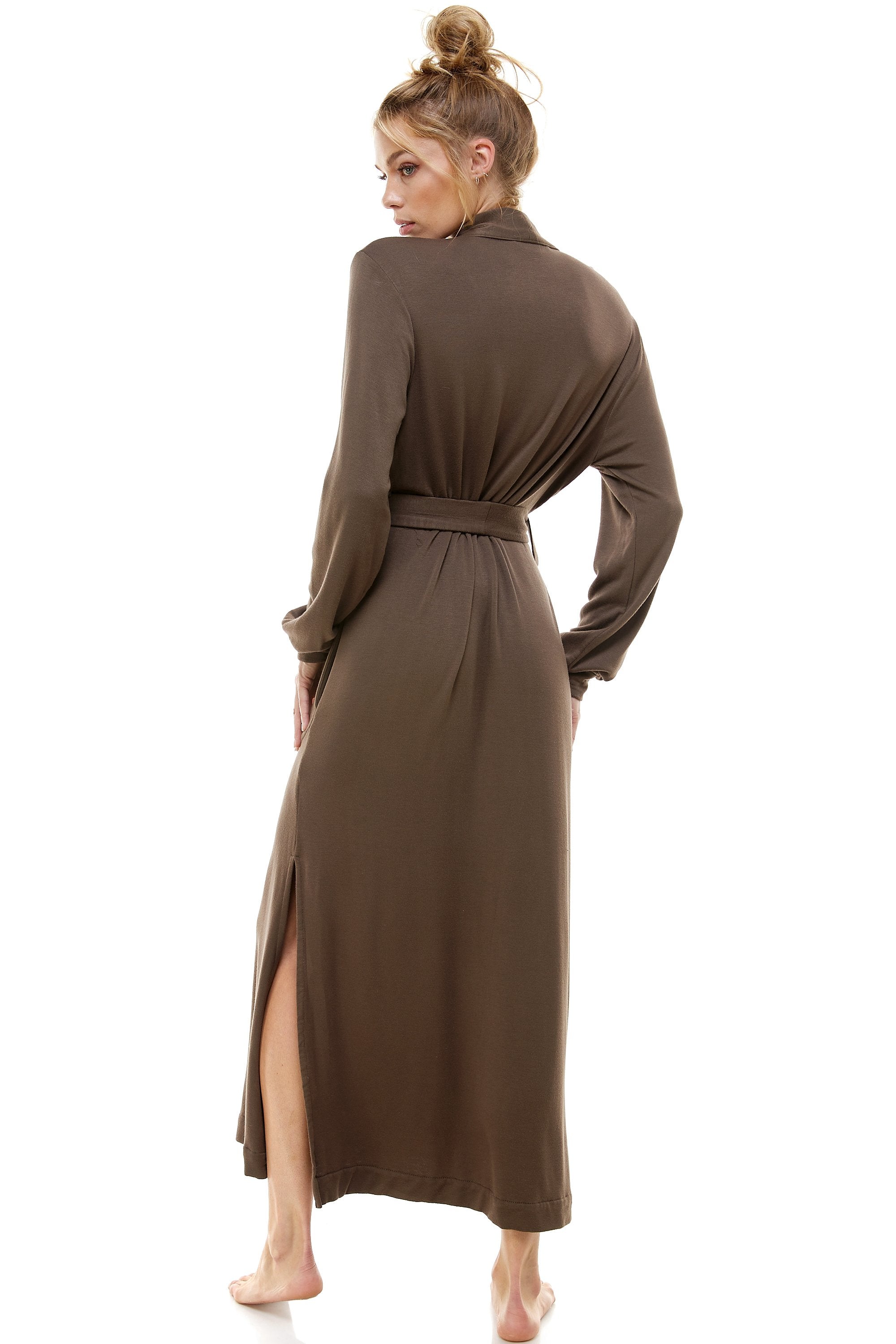 Load image into Gallery viewer, BANDED LONG | FUZZY LUXE HUNTER BROWN