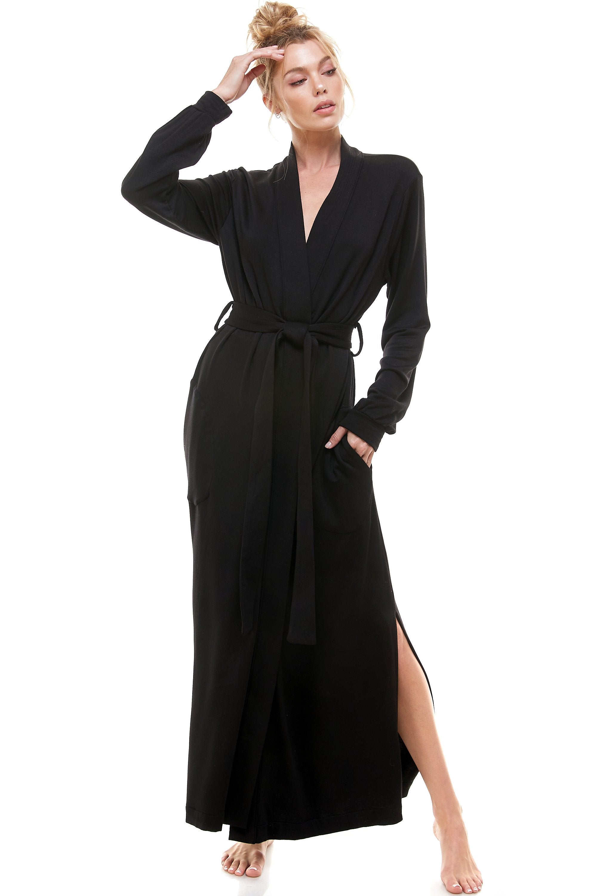 Load image into Gallery viewer, BANDED LONG | FUZZY LUXE BLACK
