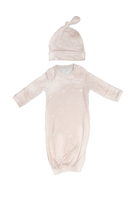 Baby Bundle | Gown & Beanie | Blush Shooting Star
